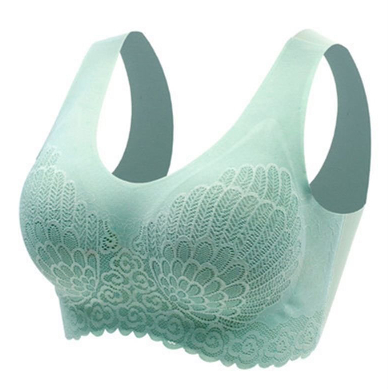 Wireless Push Up Comfort Shock-proof Latex Pad Lace Bra