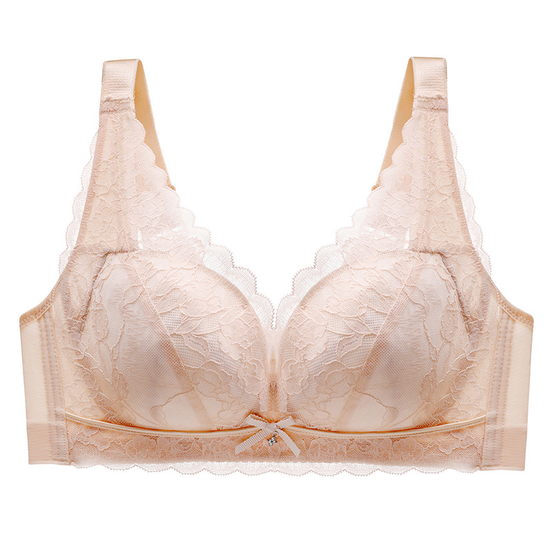 New Thin Section Plus Size Underwear Women's Fat Mother Anti-sagging Bra