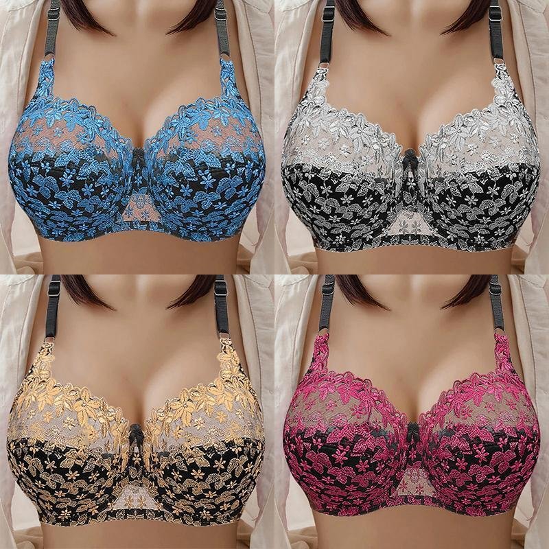 Plus Size Bra Women Underwear Wire Free Comfort Soft Thin Breathable