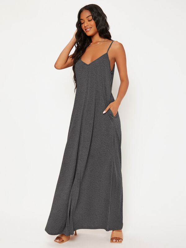 BASICS Pocket Side Solid Cami Dress