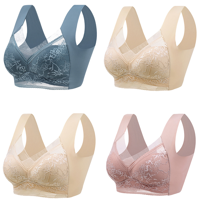 Women's Vest Type Beautiful Back Underwear Women's Lace Seamless Bra