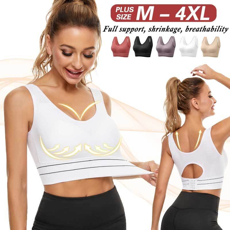 Latex Cup Shock Proof Bra Breasted Plus Size Yoga Exercise Underwear