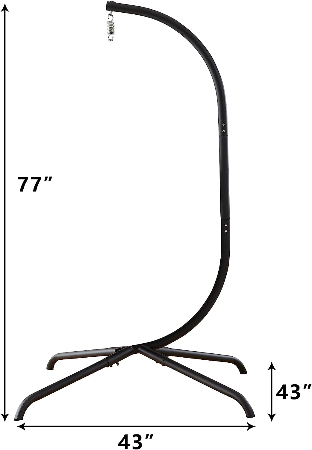 Rilyson Hanging Egg Chair Without Stand - Outdoor Egg Swing Chair with Resistant Cushion Wicker Rattan Swinging Egg Chair for Patio Garden Balcony(Grey/Blue)