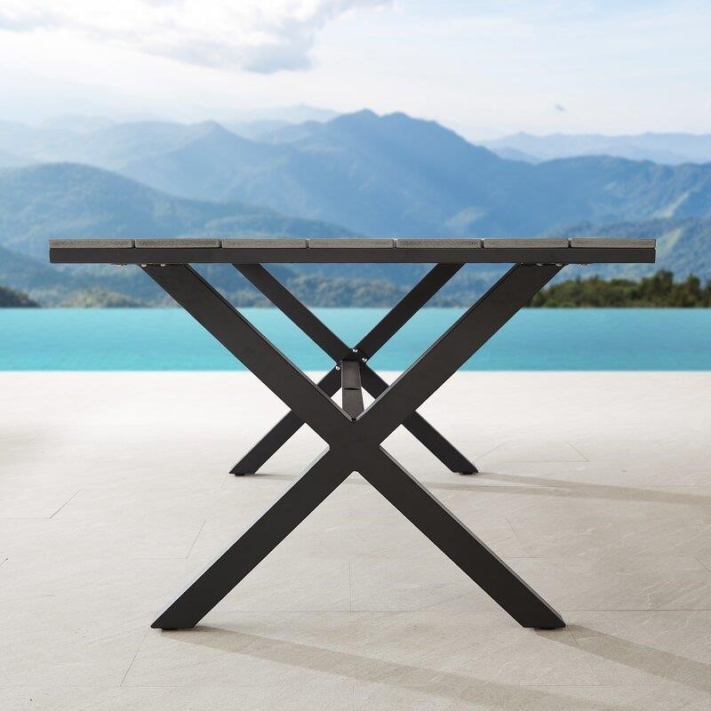 Abby Rectangular 6 - Person 78.74'' Long Dining Set with Cushions