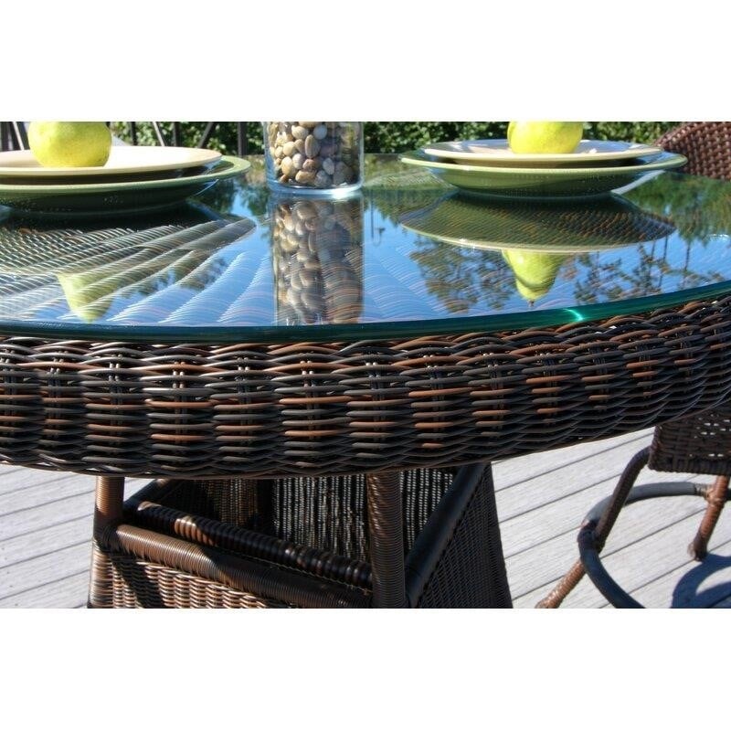 Fleischmann Round 2 - Person 36'' Long Bar Height Dining Set with Cushions