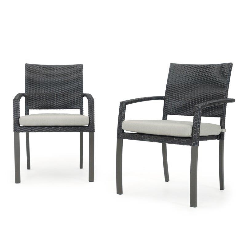 Kristine Rectangular 6 - Person 78'' Long Dining Set with Cushions