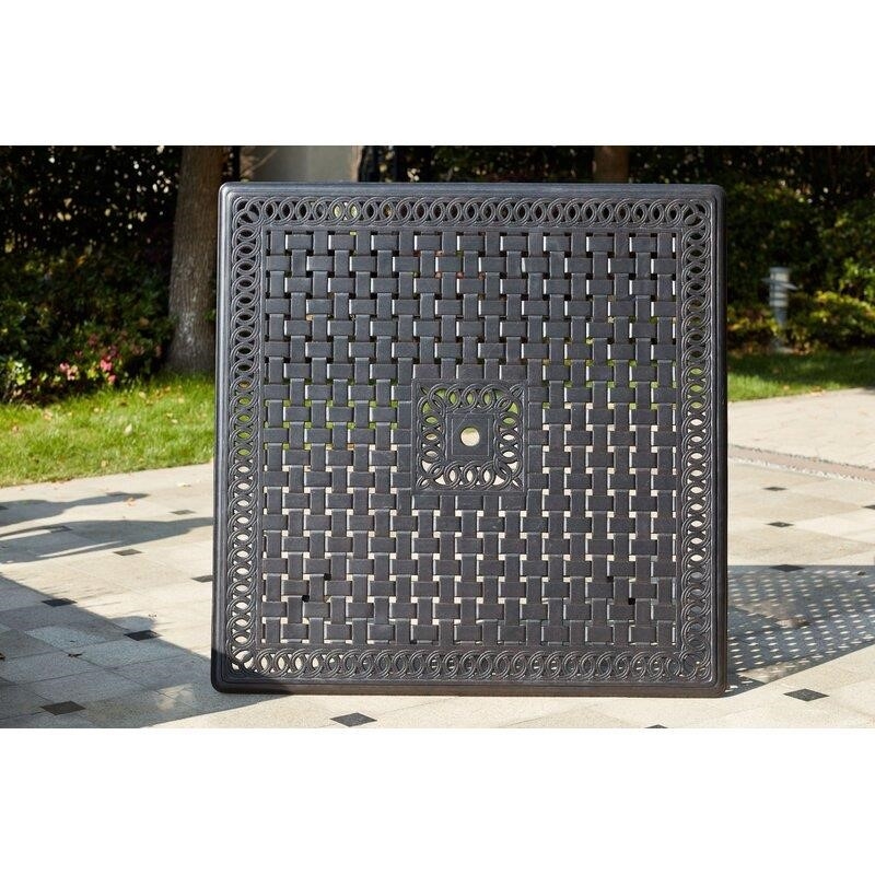 Battista Square 8 - Person 60'' Long Bar Height Dining Set with Cushions