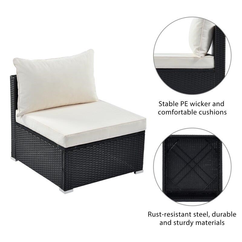 Keylin Wicker/Rattan 5 - Person Seating Group with Cushions