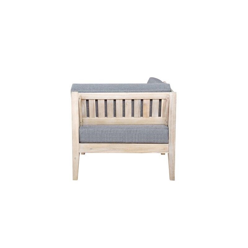 Dalia Solid Wood 5 - Person Seating Group with Cushions