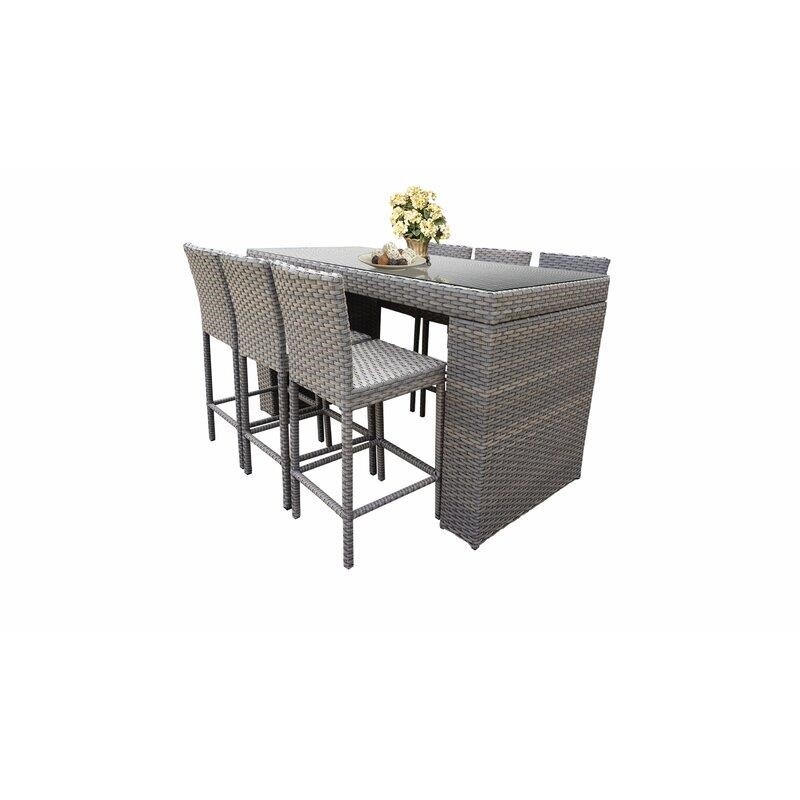 Reid Rectangular 6 - Person 76'' Long Bar Height Dining Set