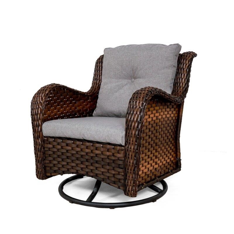 Gwenael Wicker/Rattan 5 - Person Seating Group with Cushions