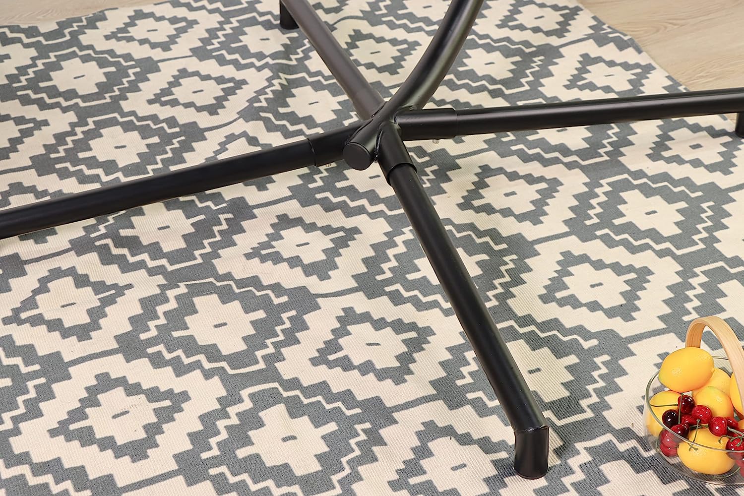 Avenlur Outdoor Patio Hanging Chair - Hammock Swing Egg Chair with Stand, Indoor/Outdoor Hanging Chair for Patio Bedroom Balcony (Black)