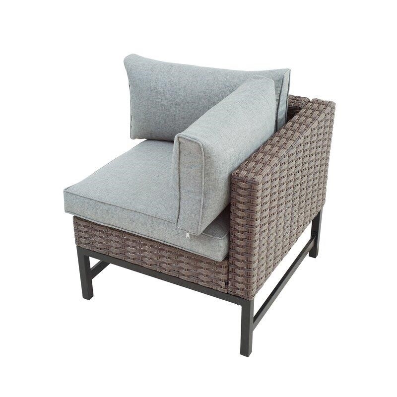 Affric Wicker/Rattan 6 - Person Seating Group with Cushions
