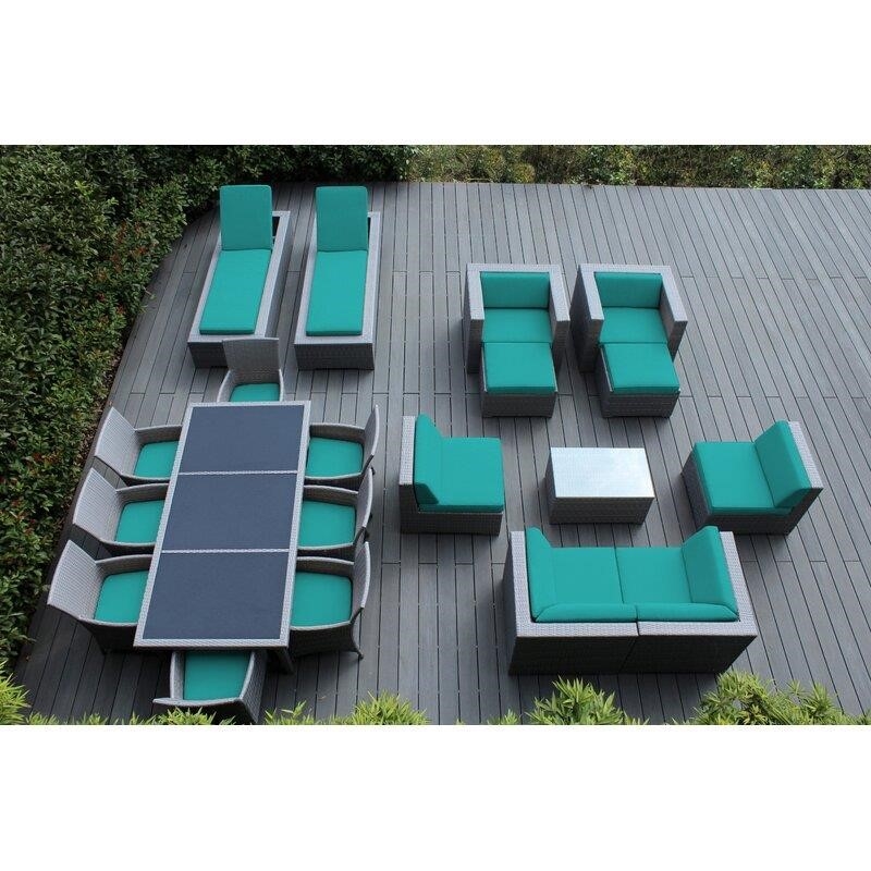Katria Wicker/Rattan Seating Group with Cushions