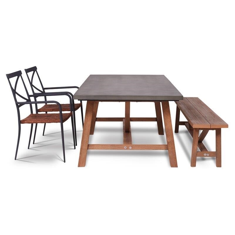 Desborough Rectangular 4 - Person 63'' Long Dining Set