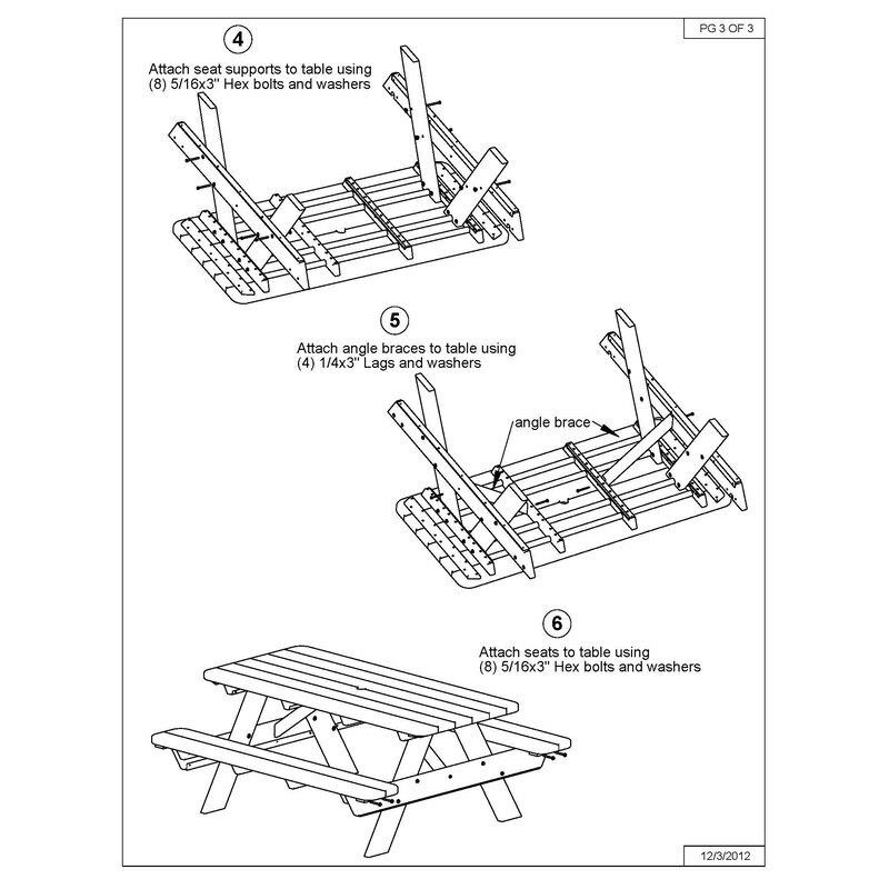Park Rectangular 65'' Long Picnic Table