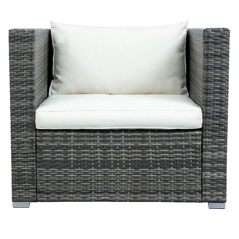 Woodside Wicker/Rattan 7 - Person Seating Group with Cushions