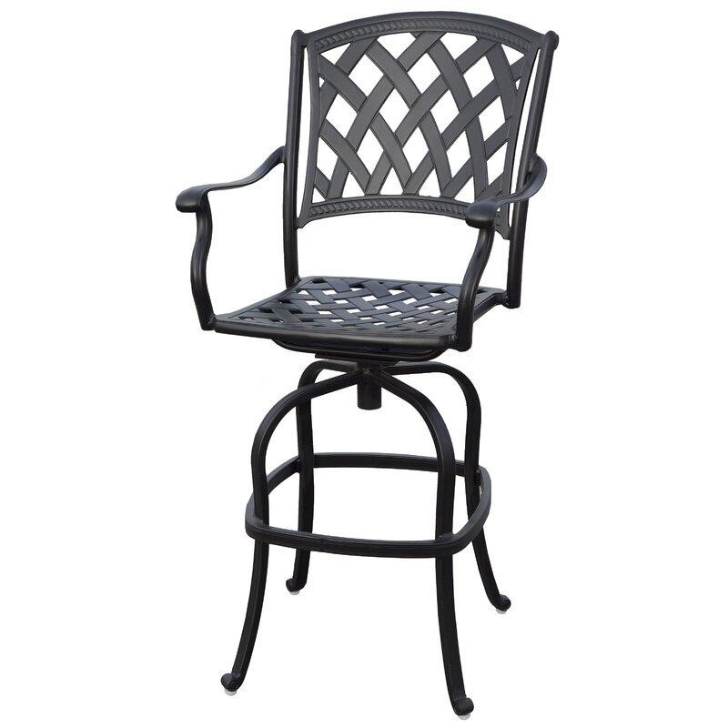 Channahon Round 4 - Person 42'' Long Aluminum Bar Height Dining Set with Cushions