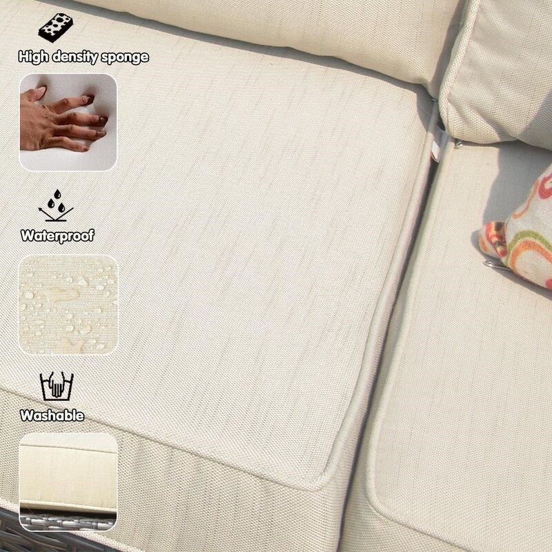 Wicker/Rattan 8 - Person Seating Group with Cushions