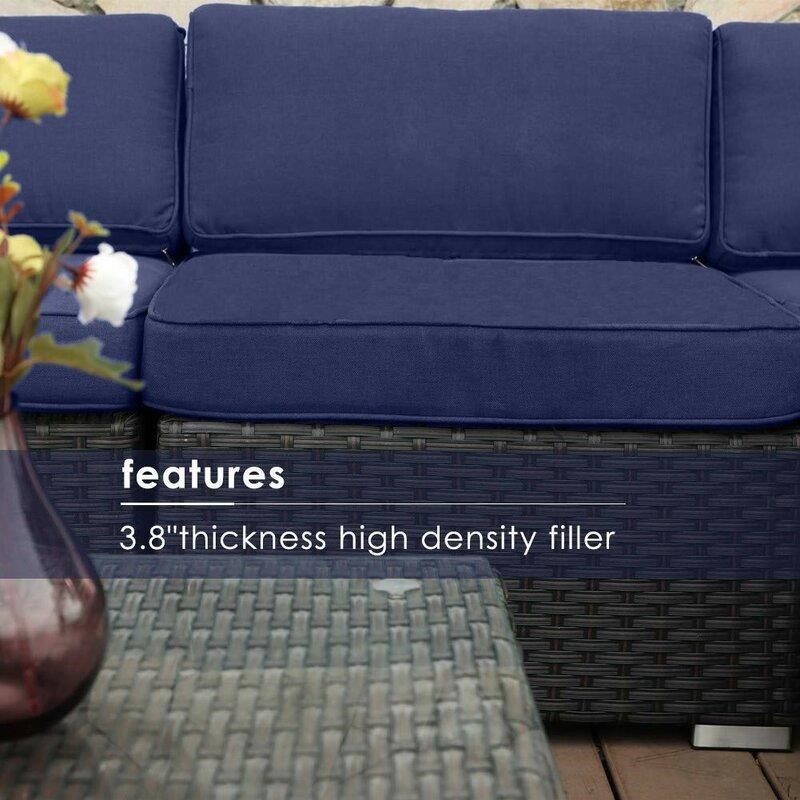 Soper Wicker/Rattan 7 - Person Seating Group with Cushions