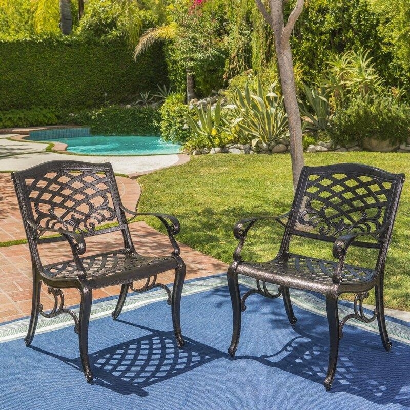 Raby Oval 6 - Person 61'' Long Aluminum Dining Set