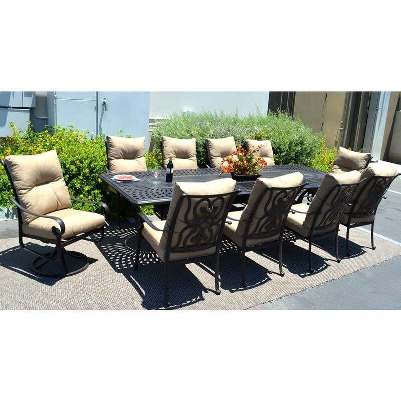 Poulson Rectangular 10 - Person 132'' Long Dining Set