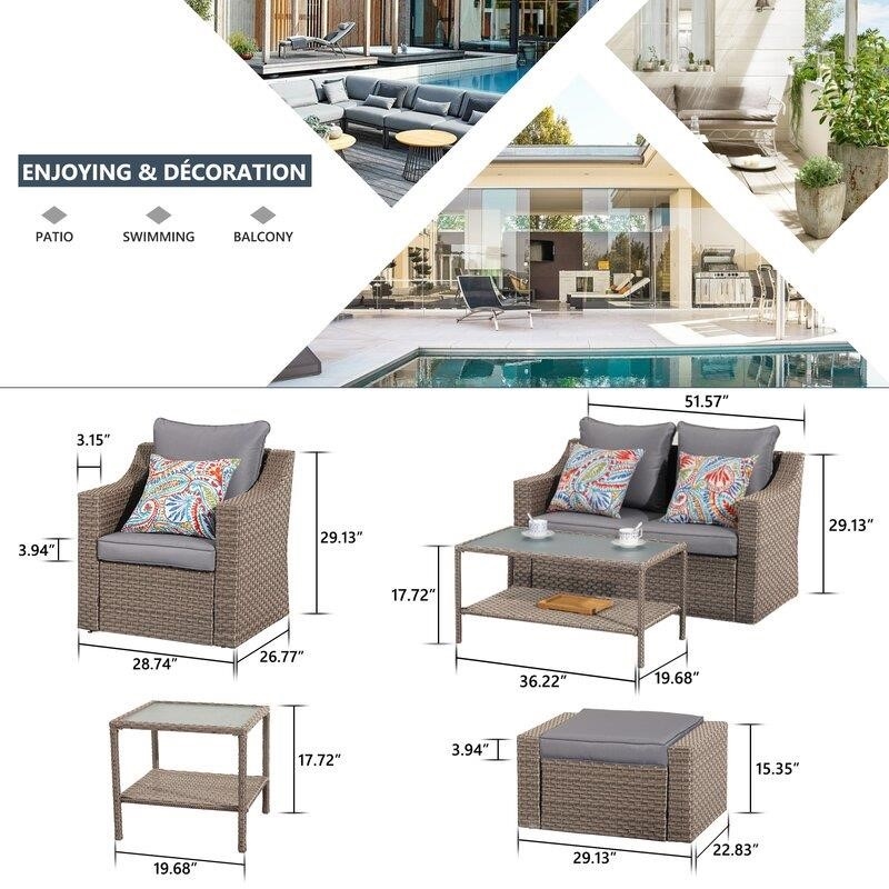 Hechavarria 6 - Person Seating Group with Cushions