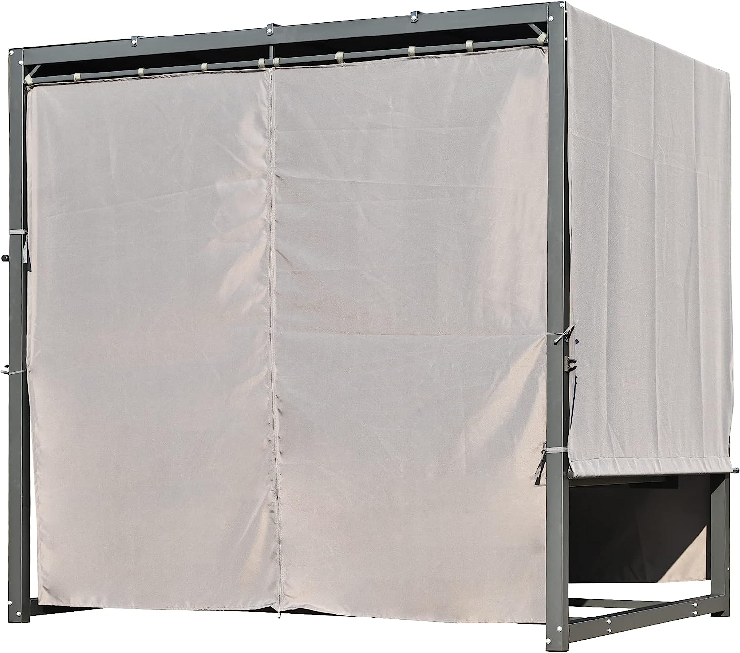 Patio 51.9” 2-Person Swing Chair,Outdoor Rattan Woven Hanging Seat with Adjustable Rope and Cushion,for Porch Lawn Garden Backyard Balconies (Black&b)