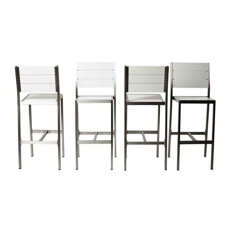 Jovie Square 4 - Person 28'' Long Aluminum Bar Height Dining Set
