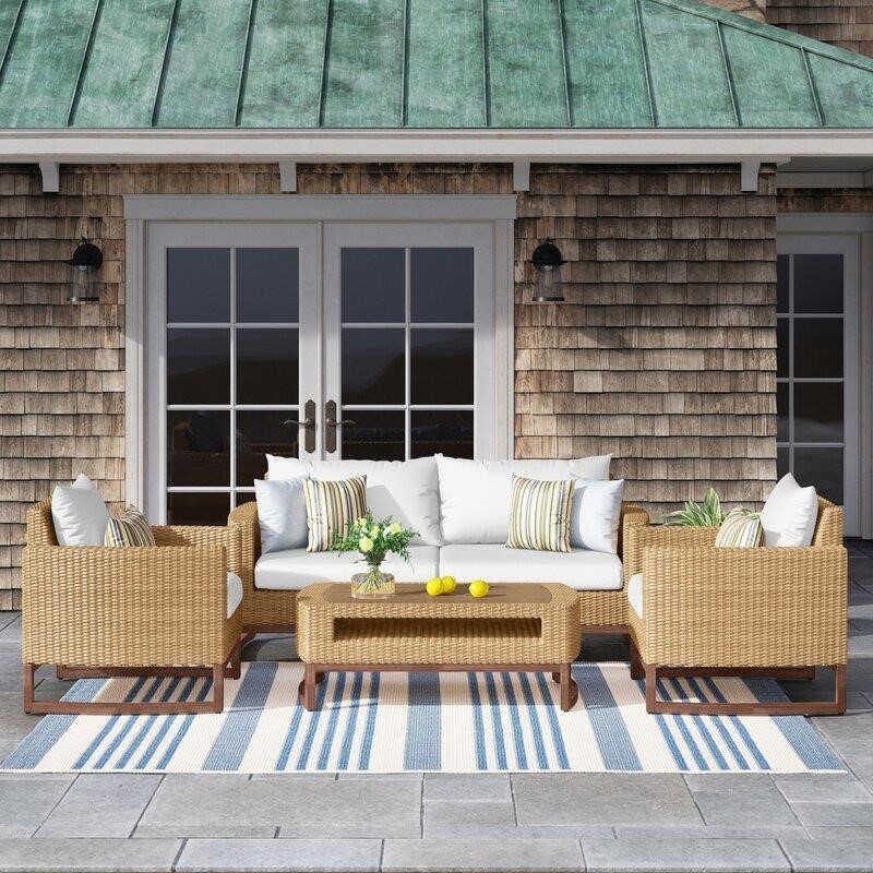 Mcdougal 4 - Person Seating Group with Sunbrella Cushions