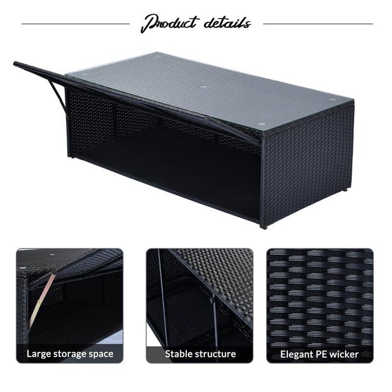 Jakye Wicker/Rattan 7 - Person Seating Group with Cushions