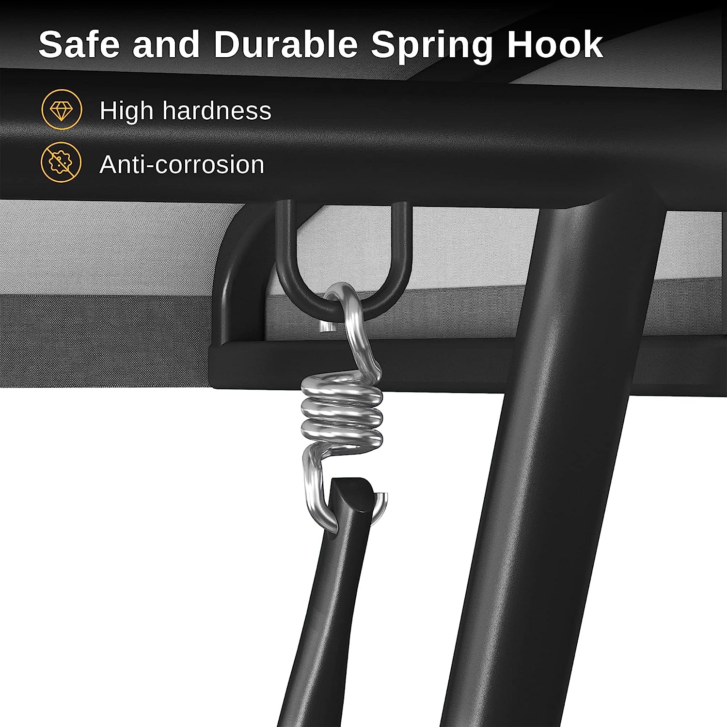 EAST OAK 2-Person Outdoor Patio Swing Chair with Adjustable Canopy, Porch Swing with Comfortable and Breathable Seats, Independent Swing Chairs for Garden, Balcony, Backyard, Chestnut Brown