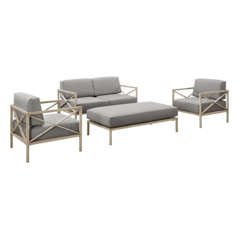 Shaddix Metal 2 - Person Seating Group with Cushions