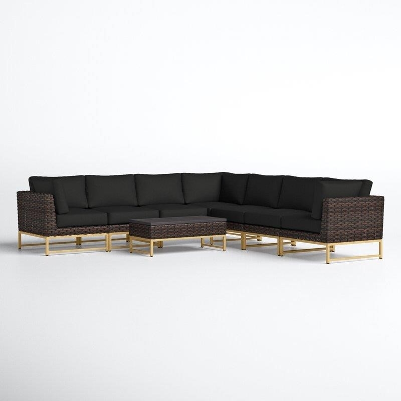 Consuelo All Weather Wicker/Rattan 7 - Person Seating Group with Cushions