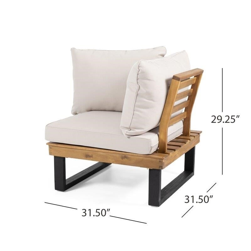 Monterey Solid Wood 5 - Person Seating Group with Cushions