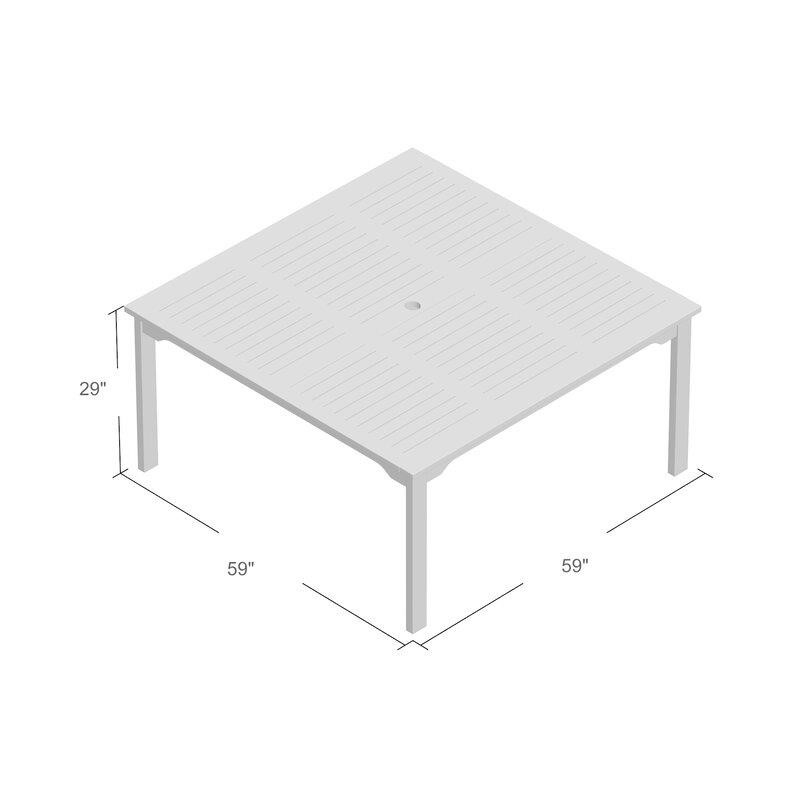 Eckman Square 8 - Person 59'' Long Dining Set with Cushions