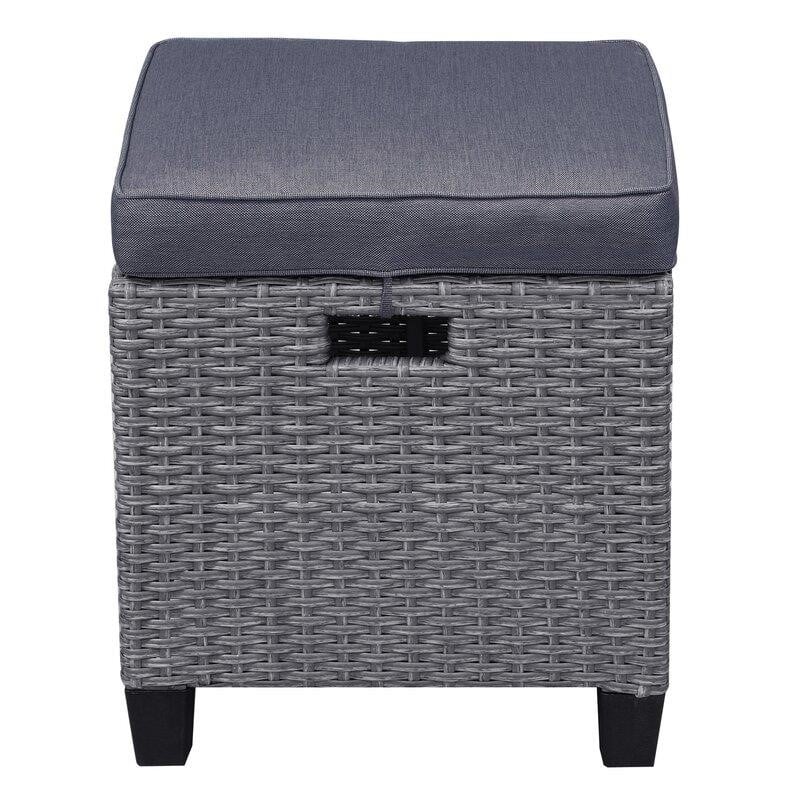 Julianna Wicker/Rattan 7 - Person Seating Group with Cushions