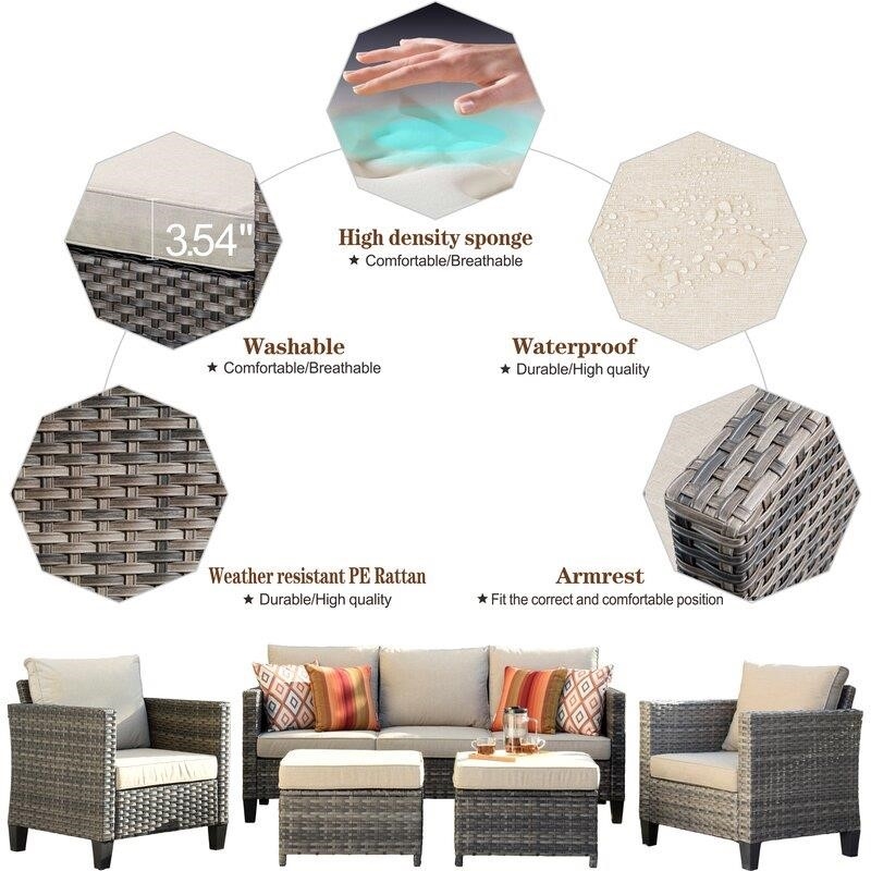 Jaeliana 5 - Person Seating Group with Cushions