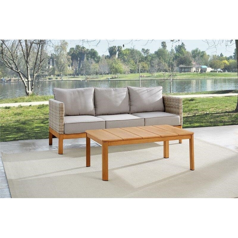 Centerview Wicker/Rattan 5 - Person Seating Group with Cushions