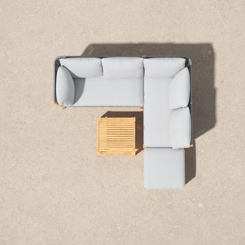 Jacobson Solid Wood 5 - Person Seating Group with Cushions