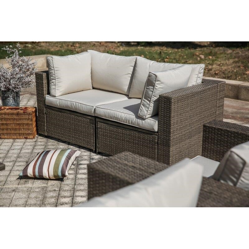 Wragby Wicker/Rattan 6 - Person Seating Group with Cushions