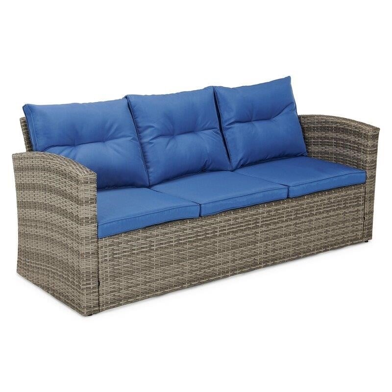 Andreau 6 Piece Rattan Sofa Seating Group with Cushions