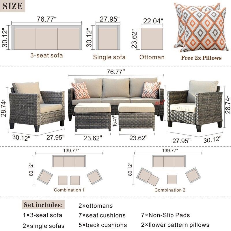 Jaeliana 5 - Person Seating Group with Cushions