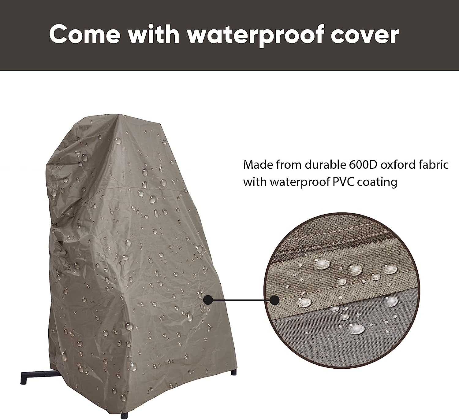 JOYBASE Hanging Egg Chair with Stand, Outdoor Wicker Rattan Egg Swing Chair with Stand and Cushion for Indoor Outdoor Bedroom Patio Garden (Grey/Black)