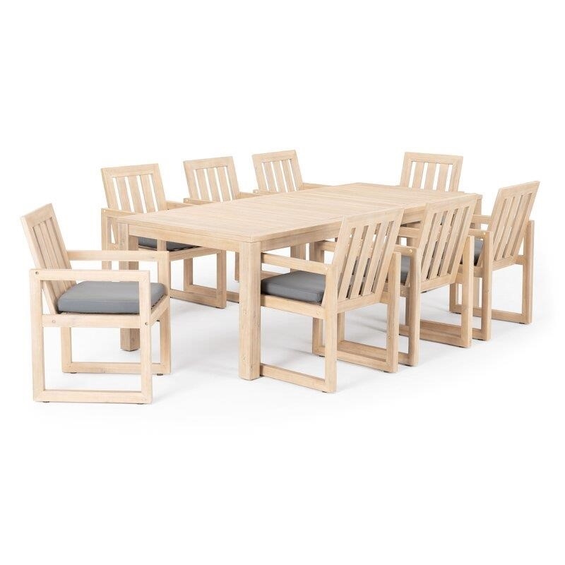 Demello Rectangular 8 - Person 87'' Long Dining Set with Cushions