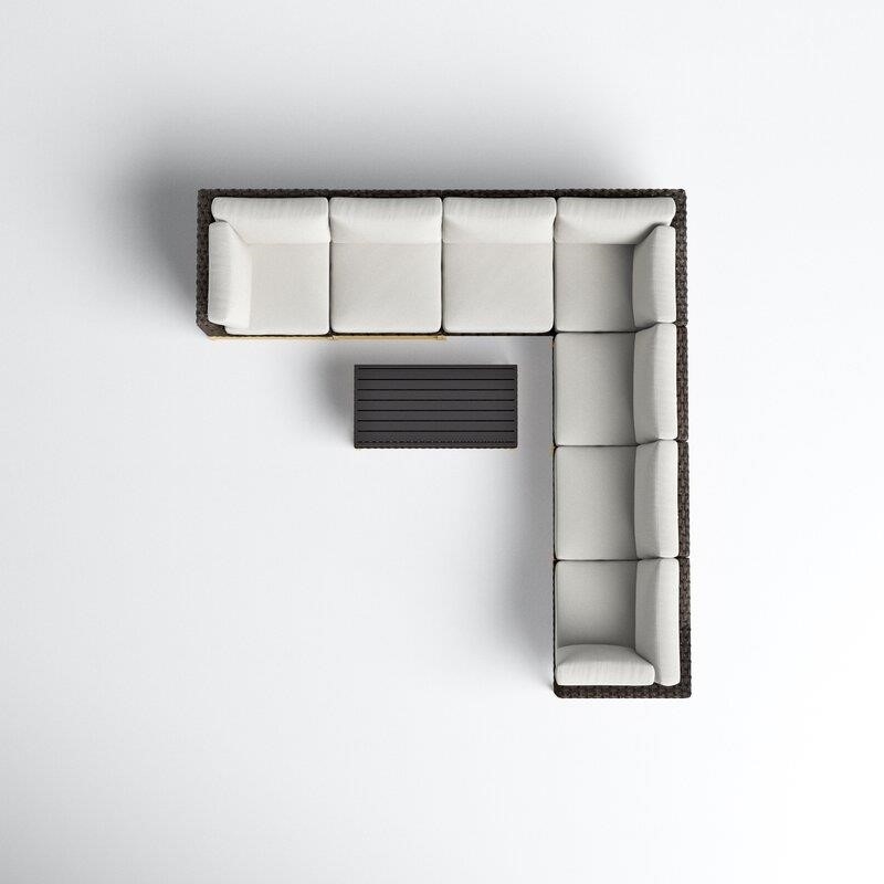 Consuelo All Weather Wicker/Rattan 7 - Person Seating Group with Cushions