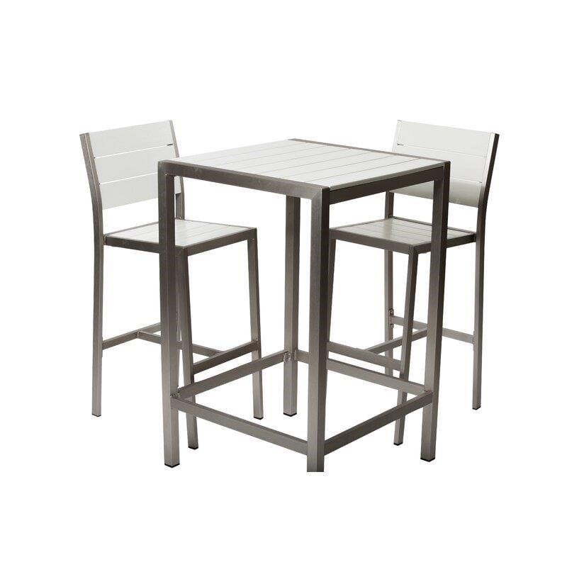 Jovie Square 4 - Person 28'' Long Aluminum Bar Height Dining Set