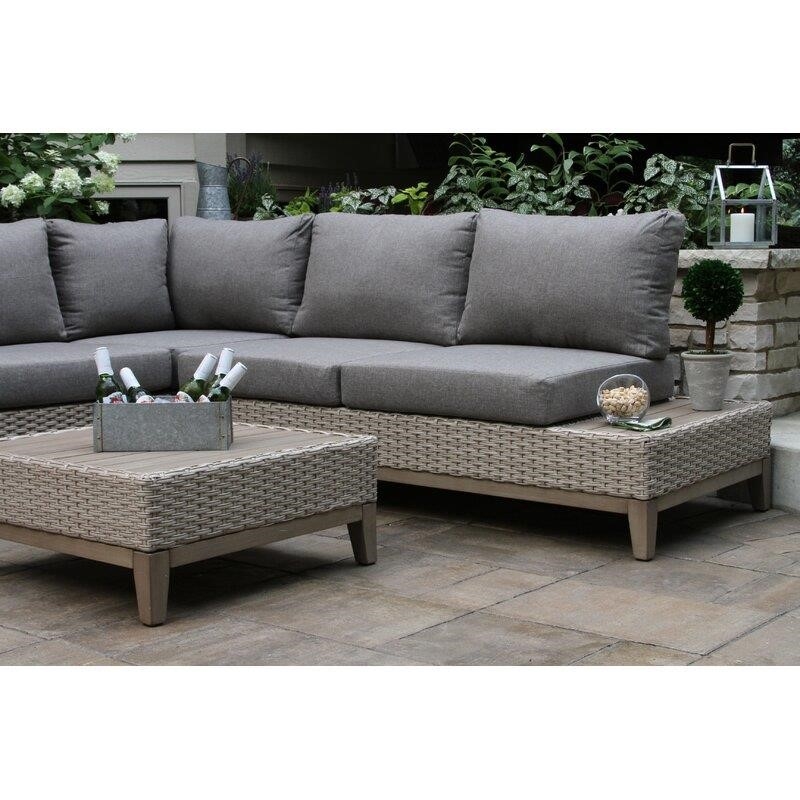 Legette Wicker/Rattan 5 - Person Seating Group with Cushions