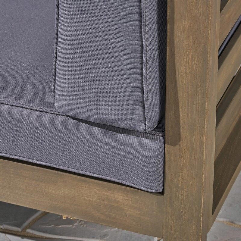 Patson Solid Wood 4 - Person Seating Group with Cushions