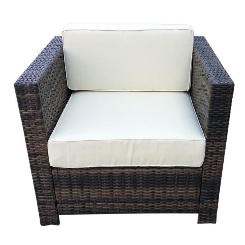 Wicker/Rattan 4 - Person Seating Group with Cushions